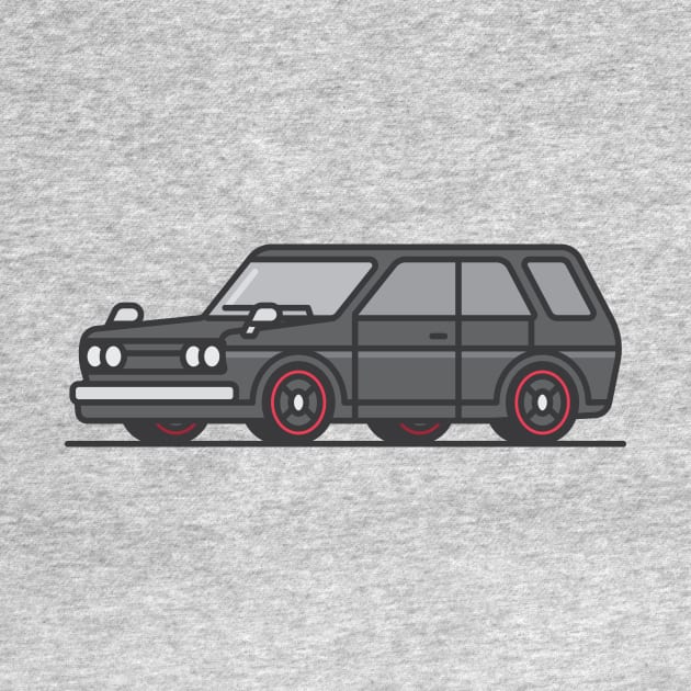 Car Series - Datsun 510 Wagon by Stevectors